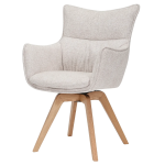 Krzesło obrotowe Vogue 360° Wood Beige - Invicta