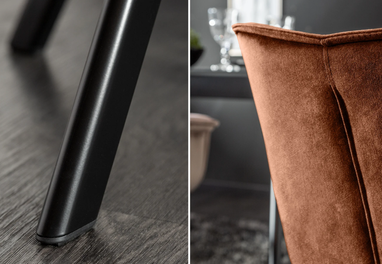 krzesło The Dutch Comfort, krzesło obrotowe 180 stopni, krzesło aksamitne, krzesło z pikowanym siedziskiem, eleganckie krzesło do salonu, krzesło do jadalni