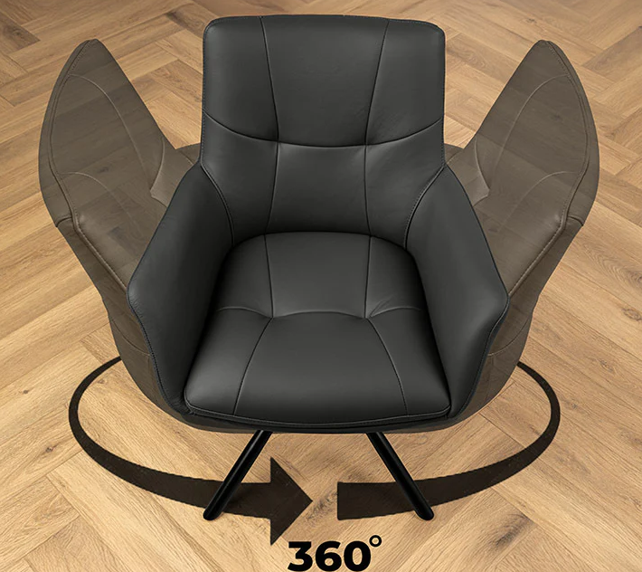 krzesło Signature, krzesło obrotowe Signature, krzesło skórzane, krzesło z funkcją obrotu, krzesło 360 stopni, krzesło ze skórzanym siedziskiem, krzesło do jadalni, eleganckie krzesło do biura, nowoczesne krzesło ze skóry