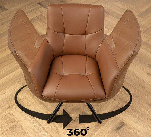 krzesło Signature, krzesło obrotowe Signature, krzesło skórzane, krzesło z funkcją obrotu, krzesło 360 stopni, krzesło ze skórzanym siedziskiem, krzesło do jadalni, eleganckie krzesło do biura, nowoczesne krzesło ze skóry