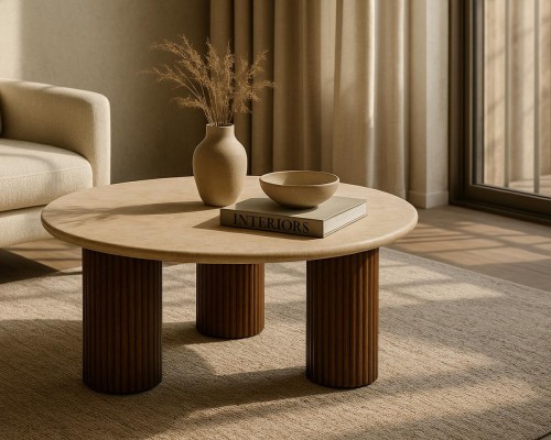 stolik kawowy Ragno, stolik marmurowy Ragno, stolik kawowy marmur Boto Chino, stolik z drewna mango, stolik okrągły marmurowy, stolik kawowy nowoczesny, stolik designerski do salonu, stolik elegancki, stolik klasyczny i nowoczesny