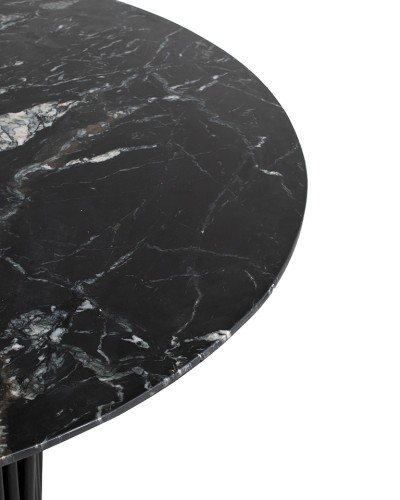 stół jadalniany Levante, stół z marmuru Black Marine, stół czarny marmur, stół z drewna mango, stół designerski do jadalni, stół nowoczesny i elegancki, stół rzeźbiona podstawa