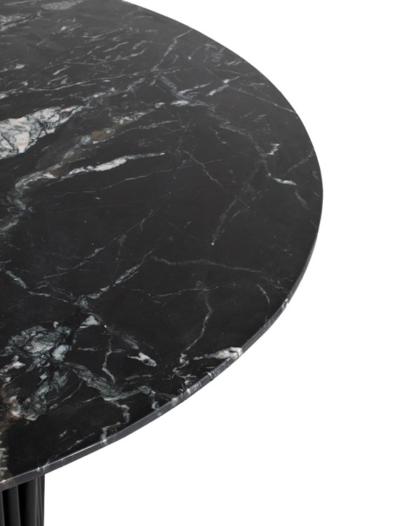 stół jadalniany Levante, stół z marmuru Black Marine, stół czarny marmur, stół z drewna mango, stół designerski do jadalni, stół nowoczesny i elegancki, stół rzeźbiona podstawa