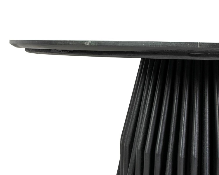 stół jadalniany Levante, stół z marmuru Black Marine, stół czarny marmur, stół z drewna mango, stół designerski do jadalni, stół nowoczesny i elegancki, stół rzeźbiona podstawa