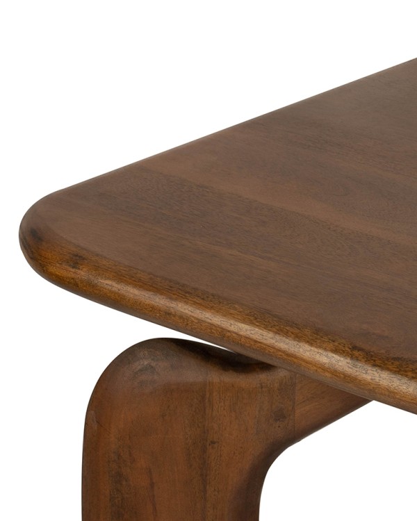 stół jadalniany Orizon, stół brązowy drewno, stół z drewna mango, stół nowoczesny do jadalni, stół designerski, stół organiczny, stół elegancki i funkcjonalny, stół do nowoczesnych wnętrz