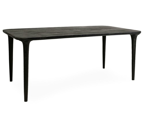 stół jadalniany Laminar, stół czarny drewno, stół z drewna mango, stół nowoczesny do jadalni, stół designerski, stół minimalistyczny, stół z organicznym blatem, stół smukła podstawa, stół elegancki i nowoczesny