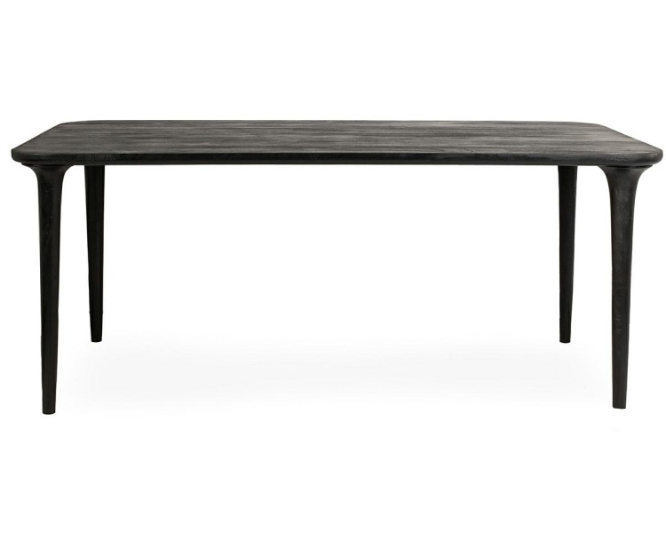 stół jadalniany Laminar, stół czarny drewno, stół z drewna mango, stół nowoczesny do jadalni, stół designerski, stół minimalistyczny, stół z organicznym blatem, stół smukła podstawa, stół elegancki i nowoczesny