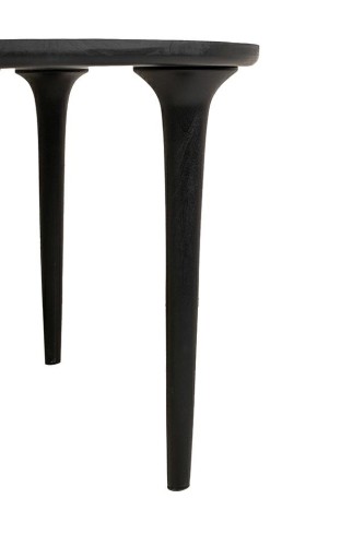 stół jadalniany Laminar, stół czarny drewno, stół z drewna mango, stół nowoczesny do jadalni, stół designerski, stół minimalistyczny, stół z organicznym blatem, stół smukła podstawa, stół elegancki i nowoczesny