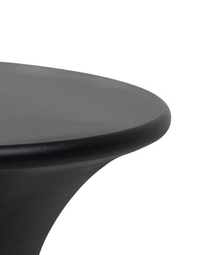 zestaw stolików kawowych Podium, stolik czarny MDF, stolik nowoczesny, stolik designerski, stolik minimalistyczny, stolik rzeźbiarski, stolik zaokrąglony, stolik cylindryczna podstawa, stolik funkcjonalny, stolik dekoracyjny do salonu