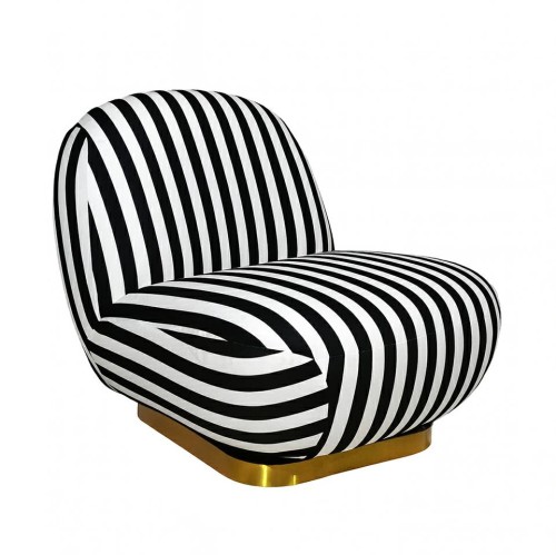 fotel obrotowy Azure, fotel biały czarny, fotel tapicerowany, fotel nowoczesny, fotel designerski, fotel do salonu, fotel do garderoby, fotel do przestrzeni komercyjnej, fotel komfortowy