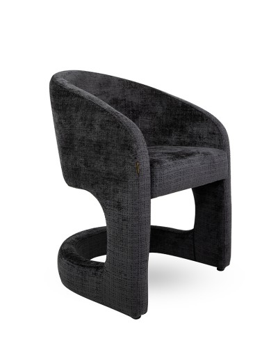krzesło Shelly, krzesło czarne, krzesło tapicerowane, krzesło nowoczesne, krzesło designerskie, krzesło do salonu, krzesło do lobby, krzesło eleganckie
