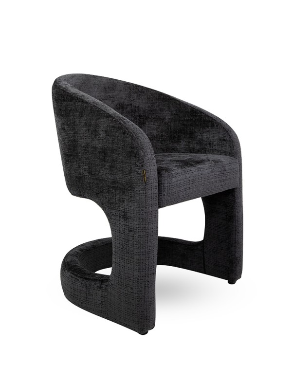 krzesło Shelly, krzesło czarne, krzesło tapicerowane, krzesło nowoczesne, krzesło designerskie, krzesło do salonu, krzesło do lobby, krzesło eleganckie