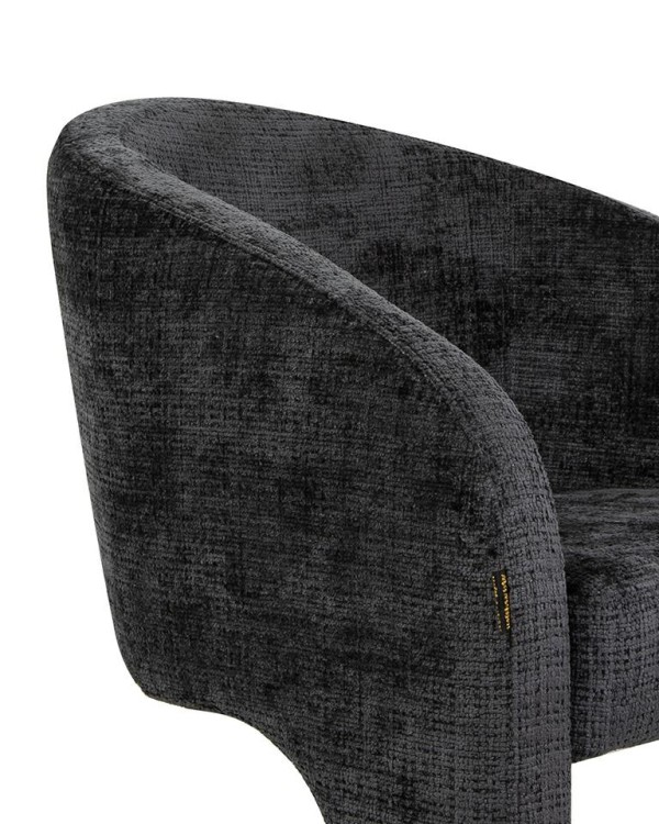 krzesło Shelly, krzesło czarne, krzesło tapicerowane, krzesło nowoczesne, krzesło designerskie, krzesło do salonu, krzesło do lobby, krzesło eleganckie