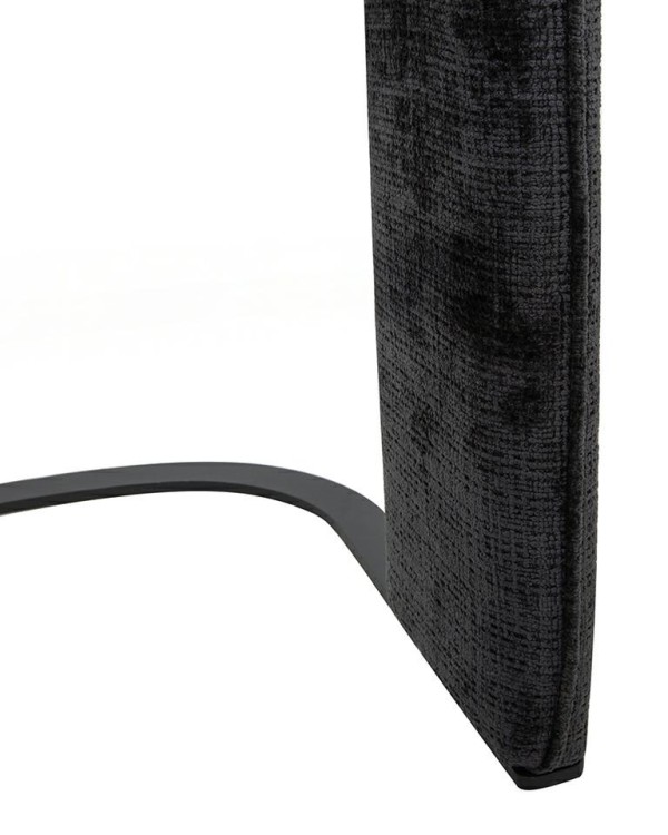 krzesło Bora, krzesło czarne, krzesło tapicerowane, krzesło metalowa podstawa, krzesło do kuchni, krzesło loftowe, krzesło nowoczesne, krzesło designerskie, krzesło wygodne