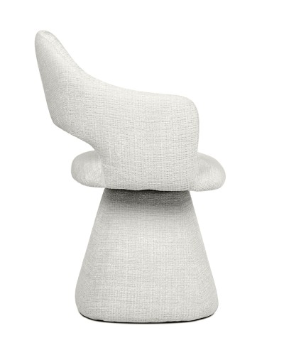 krzesło Verona, krzesło obrotowe, krzesło obrotowe do jadalni, krzesło białe, krzesło tapicerowane, krzesło szenilowe, krzesło designerskie, krzesło nowoczesne