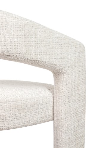 hoker Logan, biały hoker, nowoczesny hoker, hoker tapicerowany, hoker z podłokietnikami, elegancki hoker, hoker do wyspy kuchennej, wygodny hoker, designerski hoker, hoker do jadalni, hoker glamour