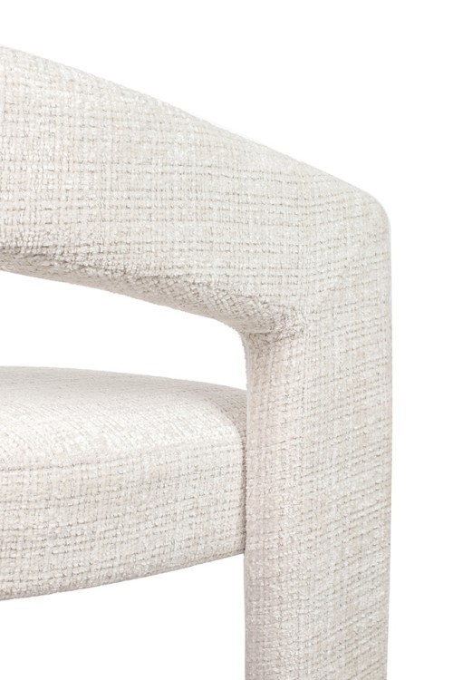 hoker Logan, biały hoker, nowoczesny hoker, hoker tapicerowany, hoker z podłokietnikami, elegancki hoker, hoker do wyspy kuchennej, wygodny hoker, designerski hoker, hoker do jadalni, hoker glamour