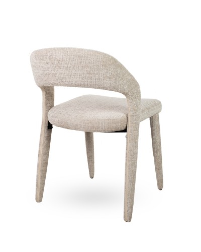 krzesło Kos, krzesło beżowe, krzesło tapicerowane, krzesło nowoczesne, krzesło designerskie, krzesło komfortowe, krzesło do jadalni, krzesło do gabinetu