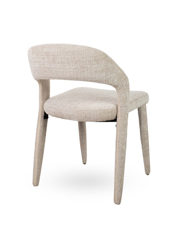 krzesło Kos, krzesło beżowe, krzesło tapicerowane, krzesło nowoczesne, krzesło designerskie, krzesło komfortowe, krzesło do jadalni, krzesło do gabinetu