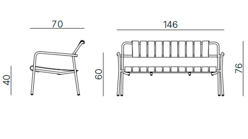 sofa Verdea, sofa Vermobil, sofa aluminiowa, sofa sztaplowana, sofa outdoorowa, sofa odporna na warunki atmosferyczne, sofa tarasowa