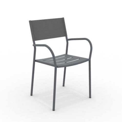 krzesło Vera, krzesło Vermobil, włoskie meble, outdoor furniture, krzesło outdoorowe, krzesło sztaplowane, krzesło tarasowe, krzesło metalowe, krzesło odporne na warunki atmosferyczne