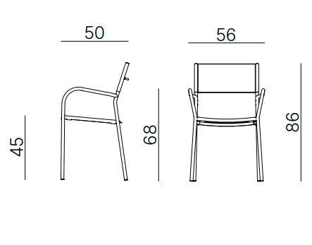 krzesło Vera, krzesło Vermobil, włoskie meble, outdoor furniture, krzesło outdoorowe, krzesło sztaplowane, krzesło tarasowe, krzesło metalowe, krzesło odporne na warunki atmosferyczne