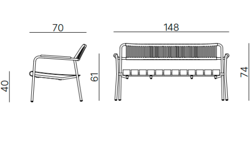 sofa Verdea, sofa Vermobil, sofa aluminiowa, sofa sztaplowana, sofa outdoorowa, sofa odporna na warunki atmosferyczne, sofa tarasowa