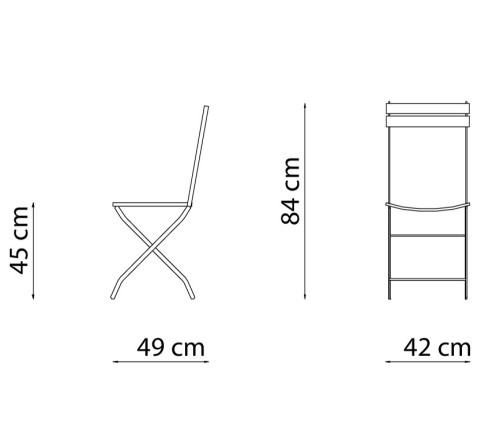 krzesło Step, krzesło Vermobil, krzesło składane, krzesło metalowe, krzesło ogrodowe, krzesło tarasowe, krzesło odporne na warunki atmosferyczne, krzesło outdoorowe