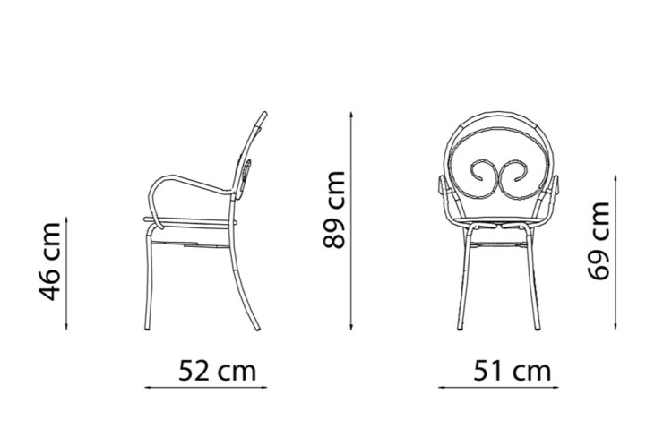 krzesło Mimmo, krzesło Vermobil, krzesło włoskie, włoski design, krzesło metalowe, krzesło ogrodowe, krzesło tarasowe, krzesło sztaplowane, krzesło do ogródka restauracyjnego