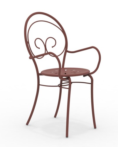 krzesło Mimmo, krzesło Vermobil, krzesło włoskie, włoski design, krzesło metalowe, krzesło ogrodowe, krzesło tarasowe, krzesło sztaplowane, krzesło do ogródka restauracyjnego