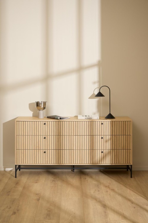 komoda Albany, komoda Actona, komoda dąb, komoda do sypialni, komoda do salonu, nowoczesna komoda, komoda w stylu skandynawskim, komoda lamele