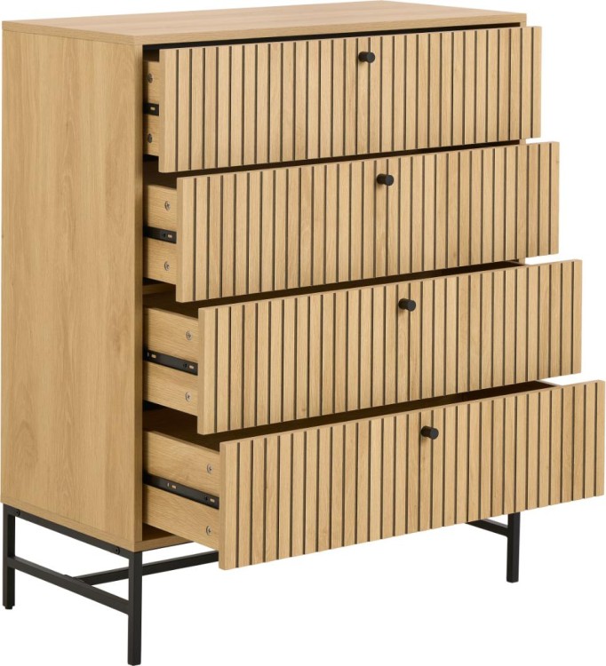 komoda Albany, komoda Actona, komoda dąb, komoda do sypialni, komoda do salonu, nowoczesna komoda, komoda w stylu skandynawskim, komoda lamele