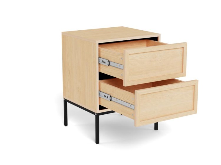 szafka nocna Palmdale, szafka nocna Actona, szafka nocna imitacja dębu, szafka nocna do sypialni, szafka nocna w stylu boho, minimalistyczna szafka nocna