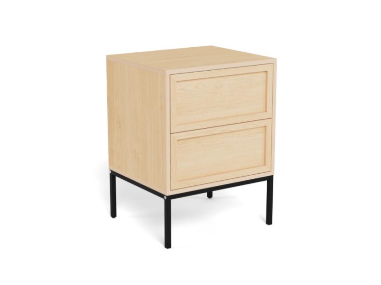 szafka nocna Palmdale, szafka nocna Actona, szafka nocna imitacja dębu, szafka nocna do sypialni, szafka nocna w stylu boho, minimalistyczna szafka nocna