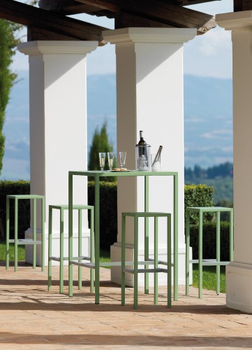 hoker Seaside, hoker Vermobil, hoker metalowy, hoker outdoorowy, hoker minimalistyczny, włoski design, hoker na taras, hoker do restauracji