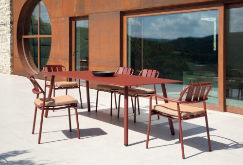 stół Verdea, stół Vermobil, stół stalowy, stół ogrodowy, stół stalowy, stół tarasowy, stół odporny na warunki atmosferyczne