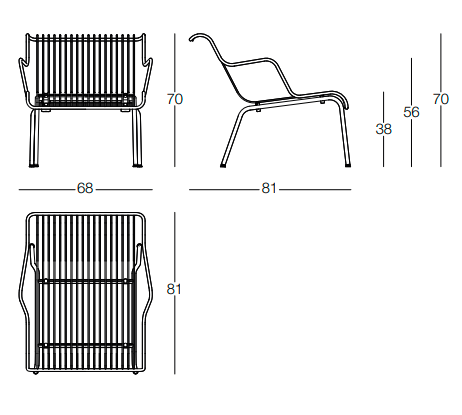 fotel South, fotel Magis, fotel outdoorowy, fotel tarasowy, fotel ogrodowy, fotel metalowy, fotel odporny na warunki atmosferyczne