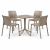 zestaw stół Clip i krzesła Bit, stół Clip, krzesło Bit, krzeso z tworzywa, stół z tworzywa, zestaw tarasowy, meble tarasowe, meble ogrodowe, meble HoReCa