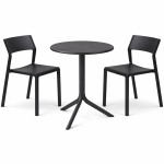 Zestaw stół Spritz + 2 krzesła Trill anthracite - Nardi