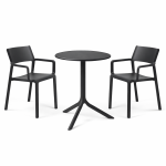 Zestaw stół Spritz + 2 krzesła Trill Arm anthracite - Nardi