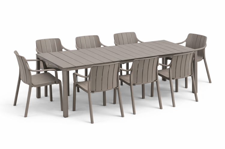 stół Rio, stół rozkładany, krzesło Tiberina, zestaw Rio i Tiberina, zestaw mebli ogrodowych, zestaw mebli tarasowych, meble outdoorowe, meble ogrodowe