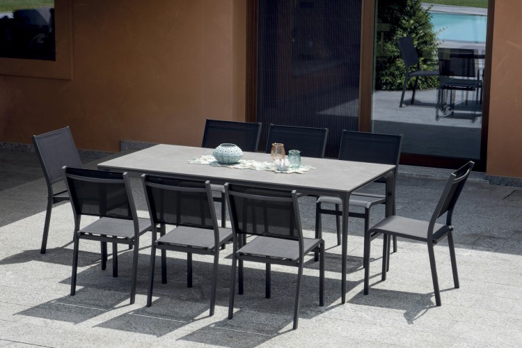 stół Alghero, stół tarasowy, stół Greenwood, stół aluminiowy, stół imitacja kamienia, stół outdoorowy