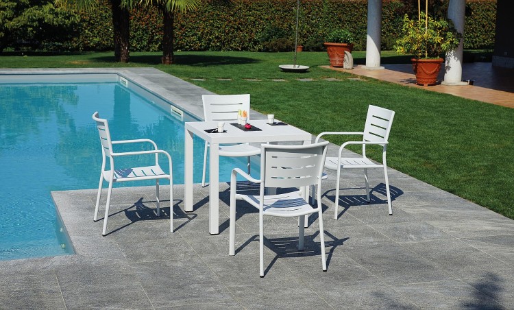 stół San Vincenzo, Greenwood, stół aluminiowy, stół outdoorowy, stół HoReCa, stół do restauracji