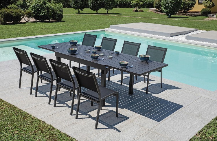 krzesło Pola, krzesło aluminiowe, krzesło sztaplowane, krzesło outdoorowe, krzesło na taras, meble ogrodowe