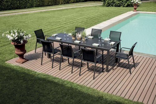 krzesło Samo, krzesło aluminiowe, krzesło sztaplowane, krzesło outdoorowe, krzesło na taras, meble ogrodowe