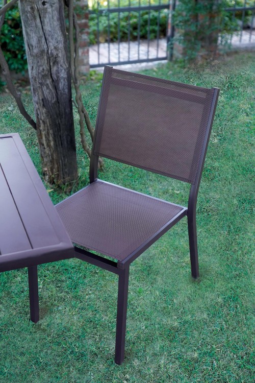 krzesło Elba, krzesło aluminiowe, krzesło sztaplowane, krzesło outdoorowe, krzesło na taras, meble ogrodowe