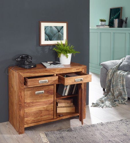 komoda Gracia, komoda Wohnling, komoda z drewna sheesham, komoda drewniana, komoda do salonu