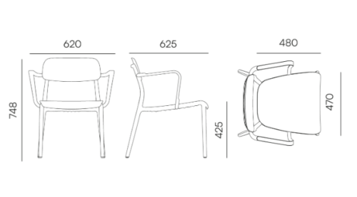 fotel Rimo, fotel z tworzywa, fotel Ferne, fotel polskiego producenta, fotel outdoorowy