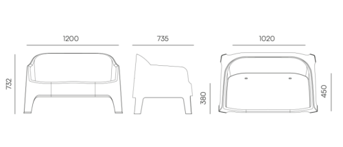sofa Milane, sofa Ferne, sofa z tworzywa, sofa outdoorowa, sofa tarasowa, sofa ogrodowa, meble ogrodowe