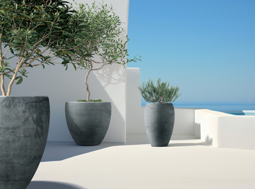 donica Cano, donica Ethick, donica z tworzywa, donica imitacja gliny, donica imitacja kamienia, donica na taras